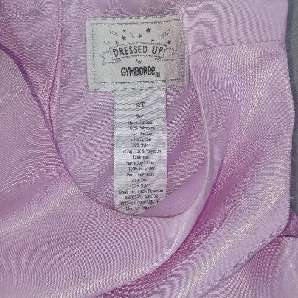 Gymboree Girls Embroidered Floral Formal Special Occasion Dress Set 2T Lavender